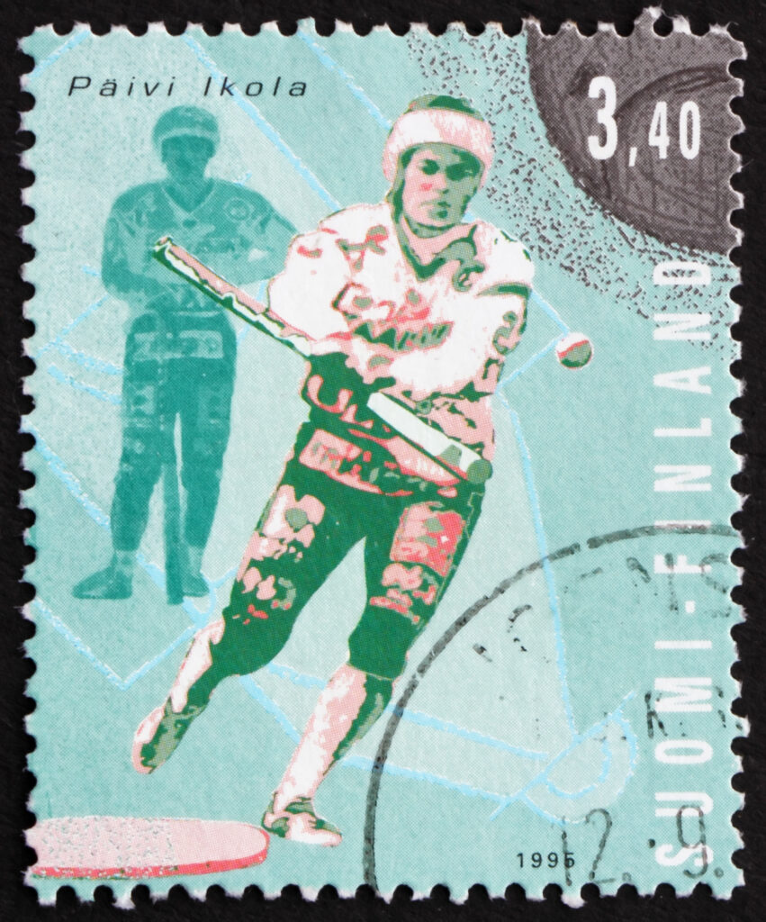 Finland Stamp showing Pesapallo